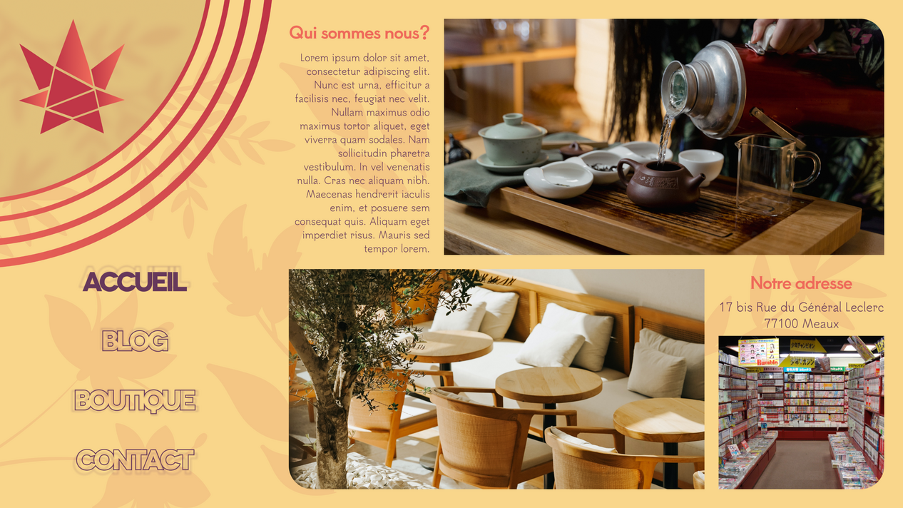 Maquette de page desktop réalisée avec Figma