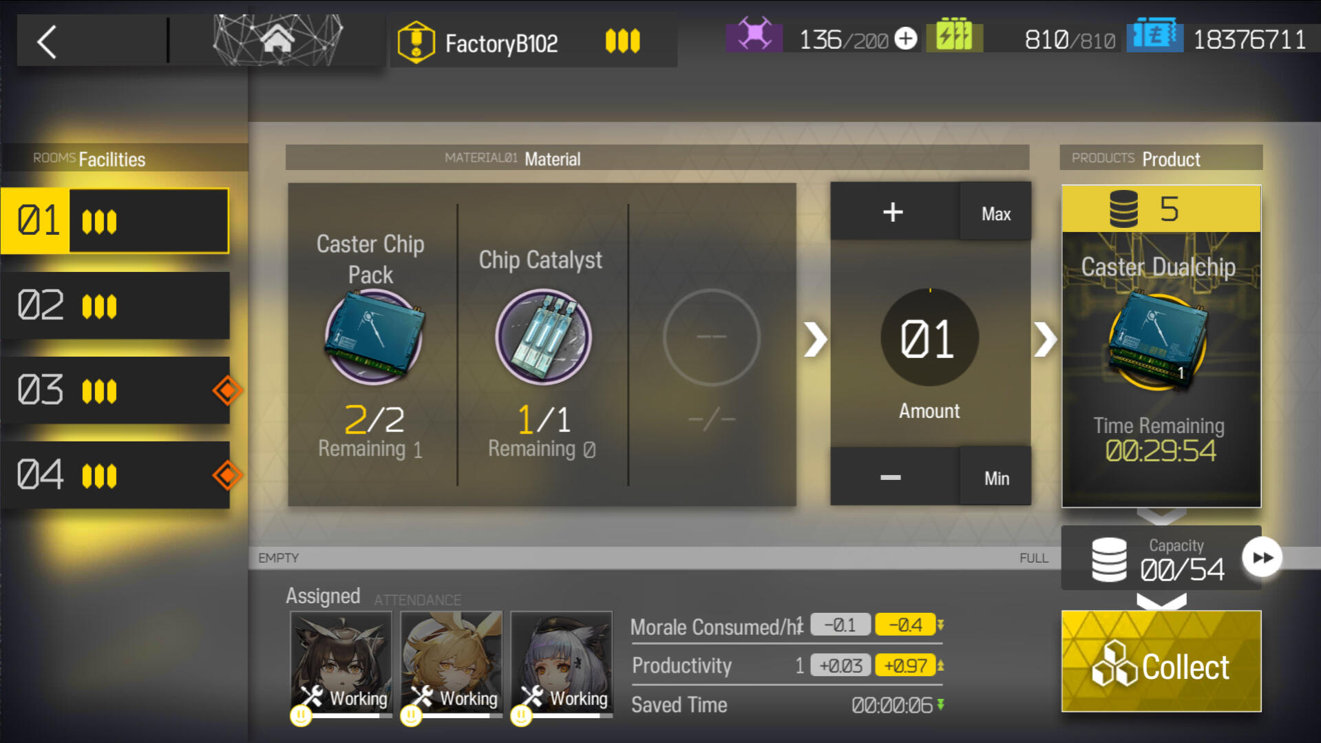 La gestion d'une usine permettant la production d'objets