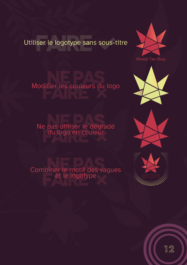Page 12, Règles d'utilisation de logo