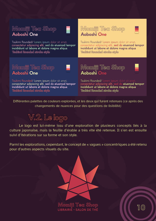 Page 10, Exploration de couleurs et logo