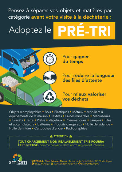 Une affiche pour promouvoir le "pré-tri"