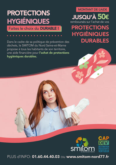 Une affiche pour promouvoir les protections hygiéniques durables; a été affichée dans les lycées du territoire