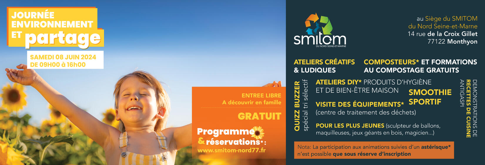 Banderole réalisée sur la base d'une affiche en format portrait pour la journée portes ouvertes